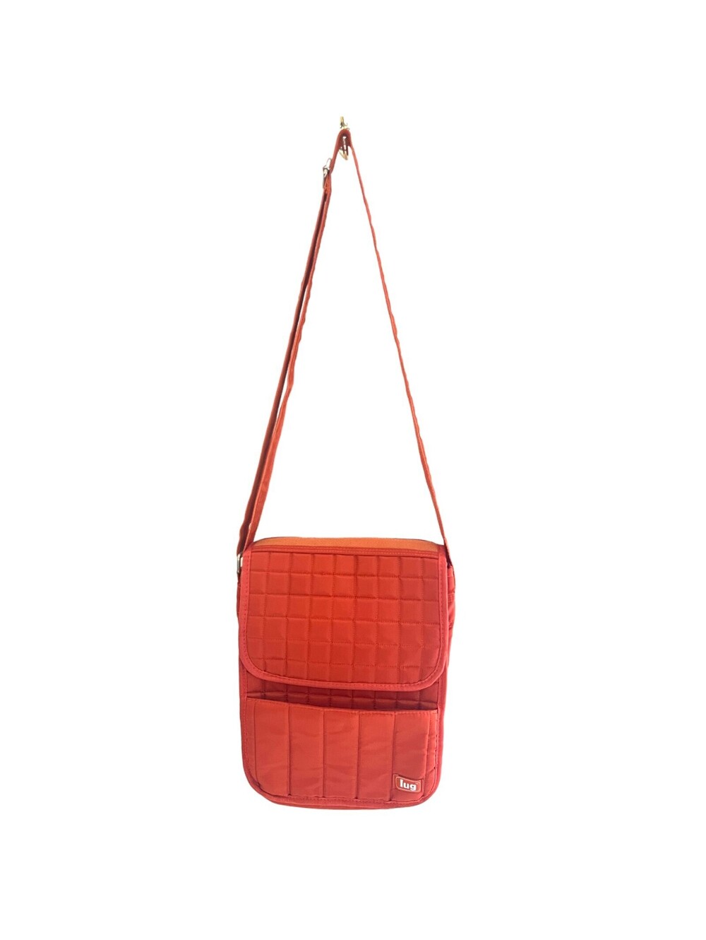 Lug Messenger Bag Purse Cross Body Tablet Adjustable Straps Bright Orange